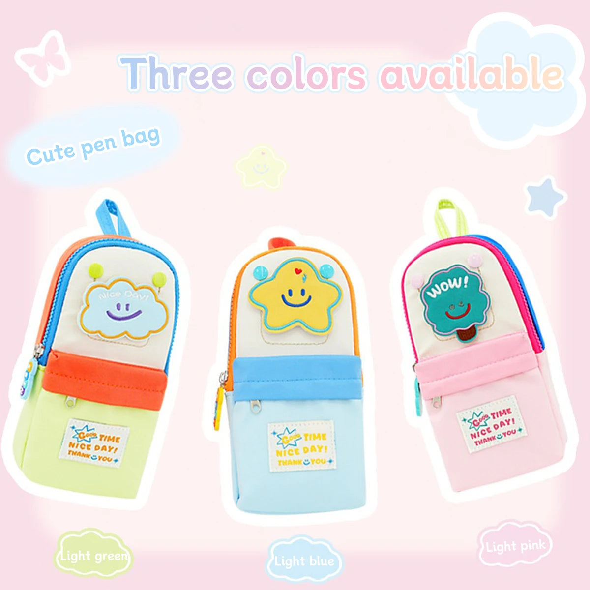 Kawaii Pencil Case Large Capacity Waterproof Multilayer Organizer Cartoon Design for Students Back To School Supplies Kids Gift